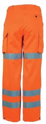 Three bands of reflective tape; two below the knee, one above, provide retro-reflective protection - to ensure visibility even when trousers are tucked into boots or when the wearer is bending down