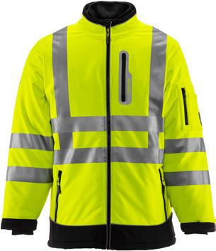 0796 HiVis Extreme Softshell Jacket NEW Over 500g insulating power 100% Polyester comfort stretch microfiber shell