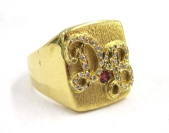 500 An 18 th Century gold, diamond and ruby