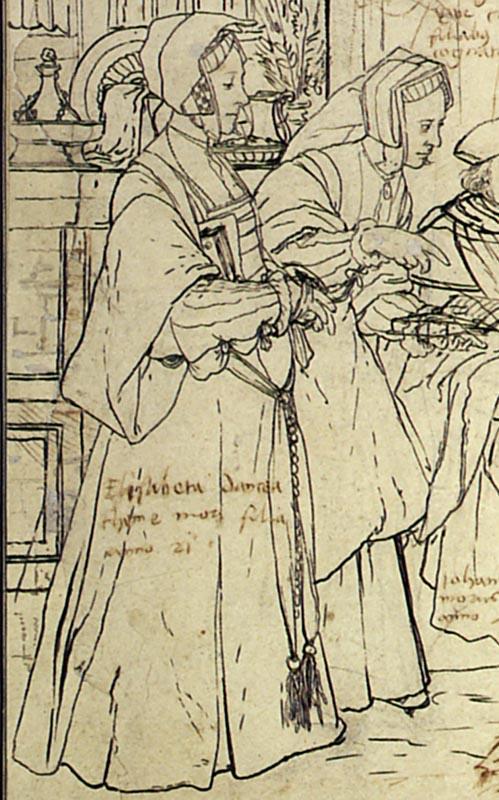 Study for the Family Portrait of Sir Thomas More Hans Holbein the Younger, c.1527 The original painting was destroyed, and later images are copies with variations from this sketch.