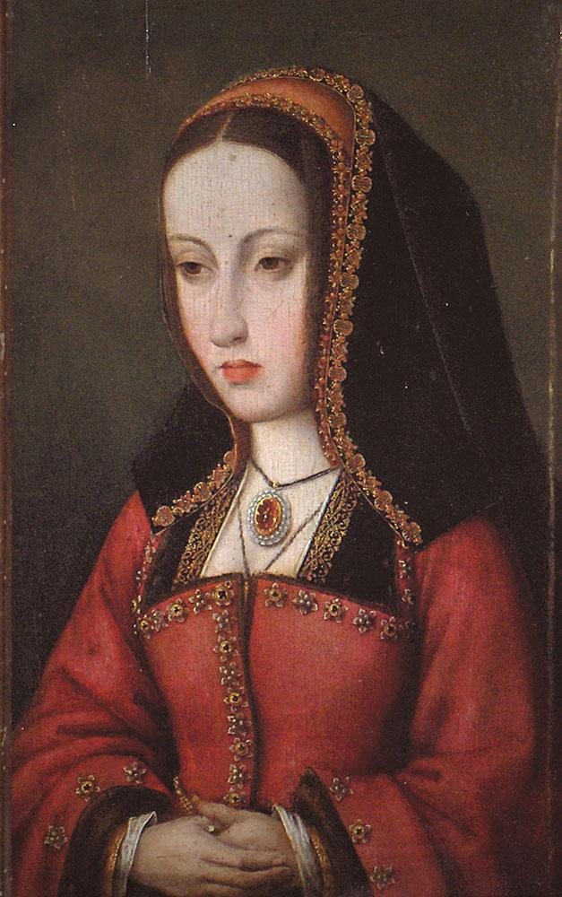 Joanna of Castile Master of the life of St. Joseph c. 1500 In this image, I wanted to note the definite overlap of the front of her gown.