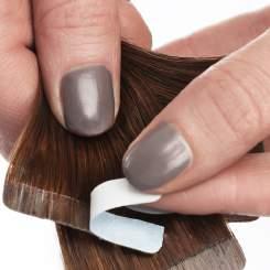Invisi -Tape virtually disappears into the hairline, offering an even more natural blend than other tape extensions.