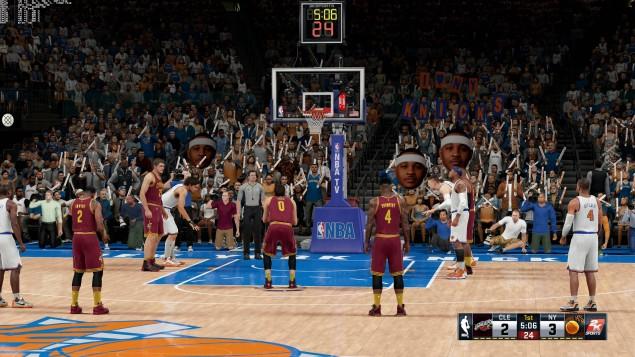 As shown in the screenshots below, the perspective of gameplay in NBA 2K is such that the user can see a large portion of the