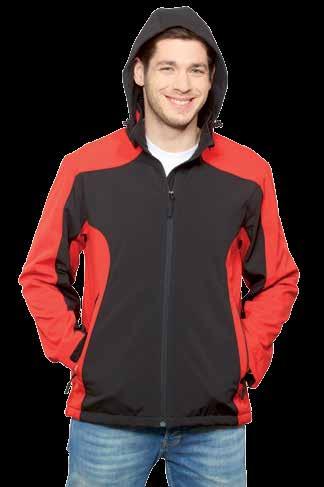 2, OUTER: 96% POLYESTER 4% SPANDEX, TPU MEMBRANE, INSIDE: 100% POLYESTER FLEECE, WINDPROOF, WATER REPELLENT 8000 mm, BREATHABLE 1000 g/m 2