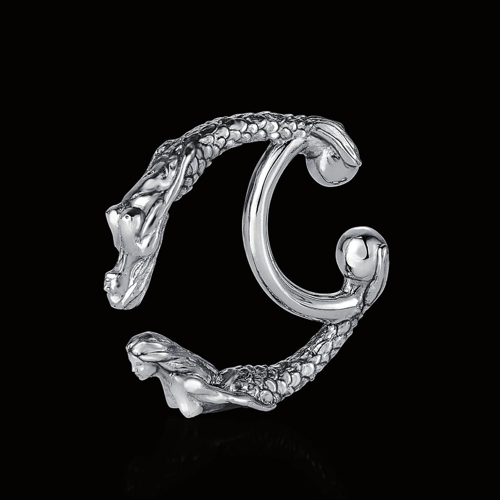Every aspect of her has been meticulously carved and crafted note this piece is not simply a miniature version of the Statement Sea Siren rings or pendants but has instead been carved and built from