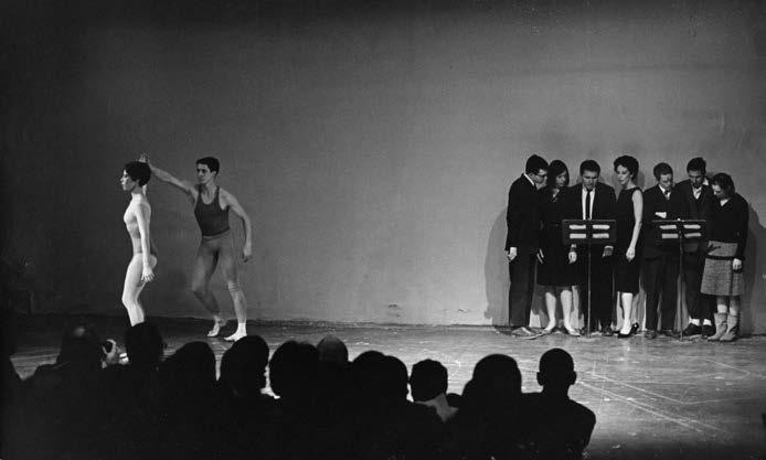 Hay 1 11 Deborah Hay and Steve Paxton performing Hay s All Day Dance with Two (1964), Surplus Dance Theater, possibly sur+ concert, Stage 73, New York, 1964. Also pictured (chorus): Tony Holder?