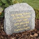 Both options come complete with a granite or bronze plaque.