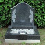 The area in front of the headstone can be filled with