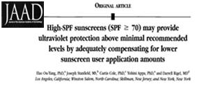 High SPF Offers Meaningful Margin of Safety Journal of the American Academy of Dermatology. 2012;67(6):1220 1227.