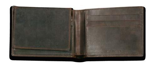 pockets Billfold lined with brown cotton duck fabric Embossed
