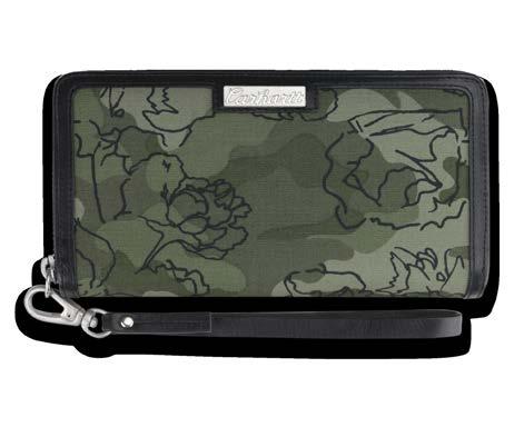 WOMEN S WALLETS Floral Camo Zip Clutch 61-CH2253 Floral Camo Phone Clutch 61-CH2254 Floral camo printed rip stop with full grain milled leather trim Metal logo plate Twelve credit card pockets Two