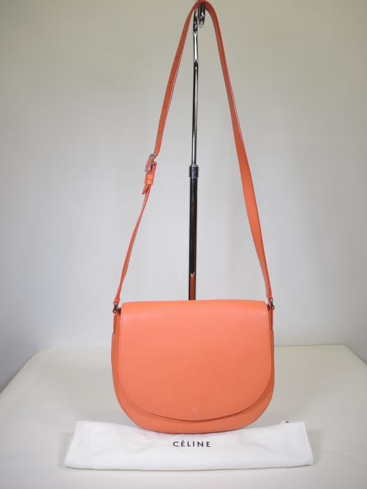 CELINE Coral Trotteur Purse Retailed for $2600, sold in one day for $1000 The Trotteur purse first introduced in 2013, was such a hit for Celine, that each year they release new colors or tweak the