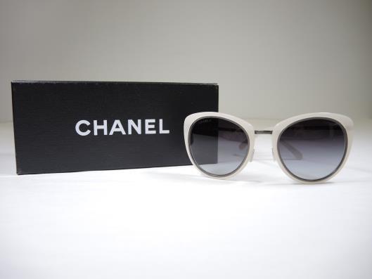CHANEL Pearl White 4202 Sunglasses Retailed for $375, sold in one day for $249. 02/18/17 These sunglasses will make any day, even one you are hiding from, glamorous.