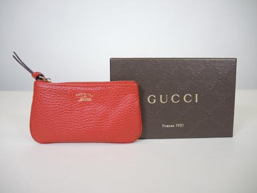GUCCI Red Leather Key Holder Retailed for $250, sold in one day for $99.