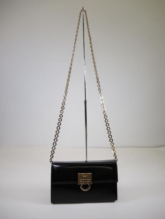 SALVATORE FERRAGAMO Convertible Box Clutch or Crossbody Purse Retailed for $1000, sold in one day for $399.