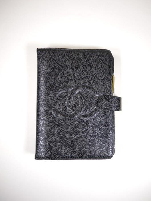 CHANEL 1997 Black Caviar Leather Address Book Sold in one day for $349.
