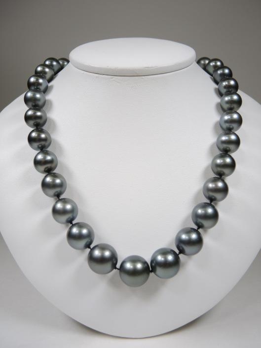 TAHITIAN PEARL 20 Necklace with 14k White Gold and Diamond Clasp Appraised at $10,900, sold in one day for $6000.