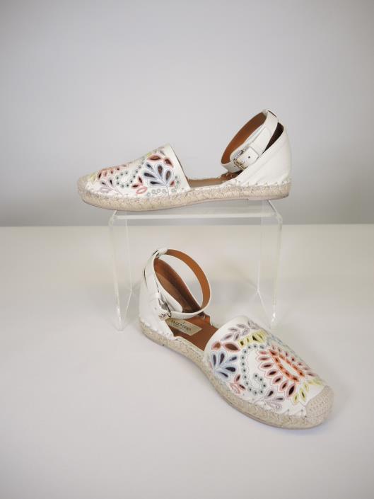 VALENTINO Floral Embroidered Espadrille Flats Size 7 Retailed for $900, sold in one day for $249.