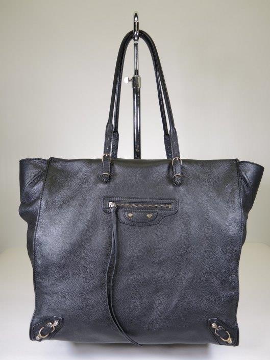BALENCIAGA Black Lambskin Leather Paper A4 Tote Sold in one day for $899.