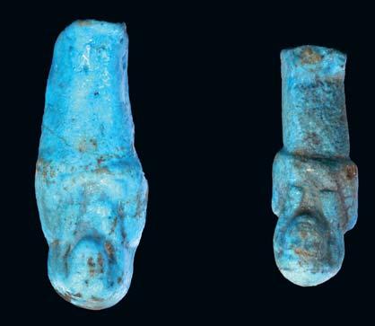 2cm high, (3) Provenance: Pale blue glazed shabti ex Bonhams 11598 20 October 2005 part of lot 11, acquired from Helios, and overseers shabti ex Sacheverel Darwin collection, acquired from Helios,