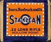 They used the same non-corrosive priming compounds that Western introduced during 1927. These are all smokeless powder loadings. S-1.22 SHORT. Orange label with blue and white printing.