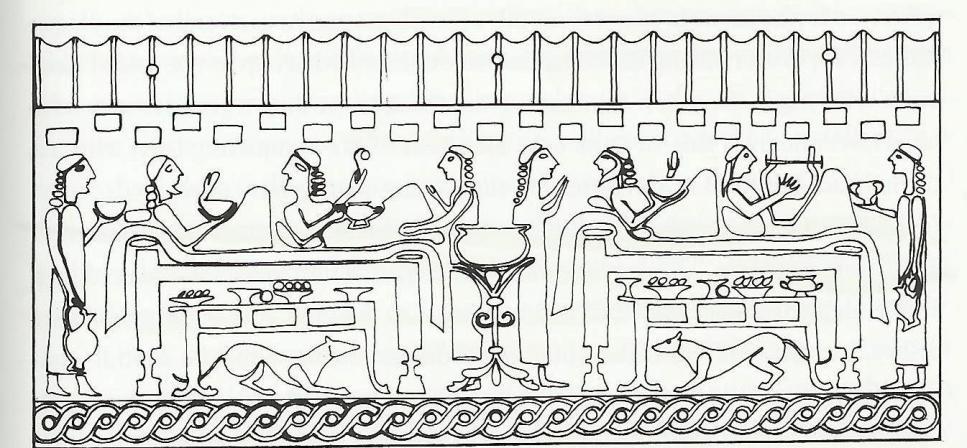 P a g e 87 Figure 14: Aristocratic banquet scene with prominent