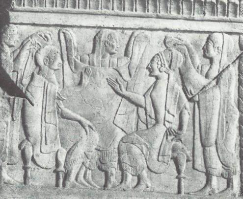 Limestone relief from Chiusi, 500BCE. Bonfante, 1994; 252.