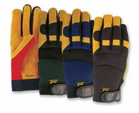 inger knuckles are protected with special rubber impact pads. A glove designed for heavy duty work! Velcro wrist closure.
