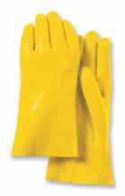 S-L 3362 PVC / Nitrile Blend ully coated PVC and nitrile blend with an uneven, raised finish, provides exceptional grip. Interlock lined for comfort. 12 long. L only. 3360 Knit wrist. L only. 3364 auntlet, 14.