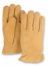 Soft grain gemsbok driver with keystone thumb, gunn cut, shirred elastic back, and rolled leather hem. S-L 1553 One of our most comfortable and stylish gloves.