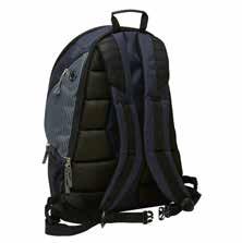 U-shaped opening Separate zippered wet/dry compartment Detachable, adjustable padded shoulder strap Zippered front