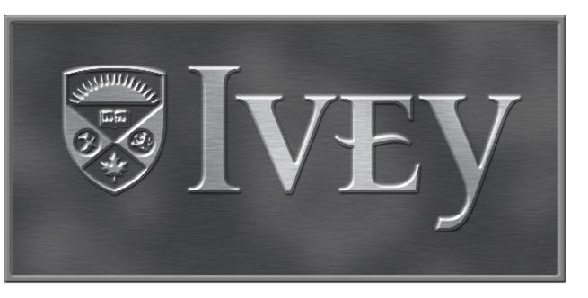 4.1 The Logo & Full Signature: Embossing Pin Metal Badge Embossing When using the Ivey logo as an emboss, the negative version of the logo should be used.