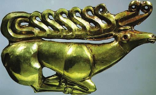 KEY DATES IN SCYTHIAN AND SARMATIAN HISTORY A foot long, this golden stag decorated a Scythian warrior s shield.