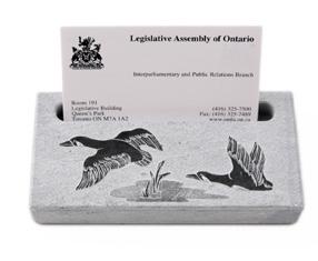 Alu01-005 BOOKMARK Black leather bookmark with Legislative Assembly