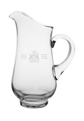 Glass-0041 WINE DECANTER Etched with the Legislative Assembly of