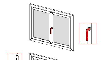 2.5.2 Active sash with Tilt & Turn function and stationary sash with Turn-Only function