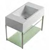 Washbasin 21 21/32 x 12 550 x 300 mm Pre-punched with 1 tap hole right or left for wall-hung installation. Drain not included.