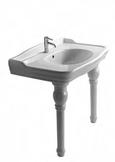 00 Pair of ceramic legs. Drain and faucet not included. Washbasin 1020 x 600 mm.