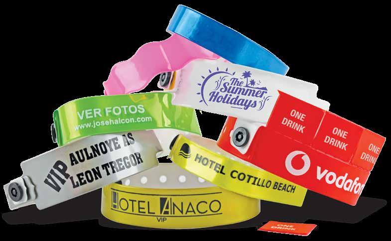 Vinyl wristbands Durable... Comfortable... Largest range of colours Vinyl wristbands are made of multi-laye vinyl for unbeatable strength, durability and comfort.