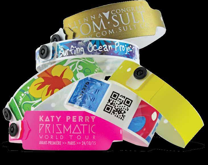 Plastic wristbands Lightweight & highly customisable These lightweight, waterproof non-stretch plastic wristbands offer maximum security.