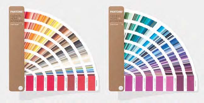 Guide FHIP110N Designed to show the appearance of color on product, the Guide illustrates all 2,310 of the Fashion, Home & Interiors colors as a lacquer coating on paper.