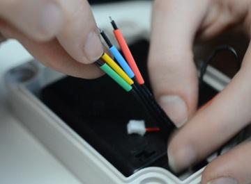 Use colorful heatshrink tubing to mark the pixel connectors wires, corresponding to the