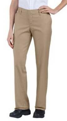 - Appropriately fitted, flat front pants. - Color: Khaki, Dark Navy Blue, or Black.