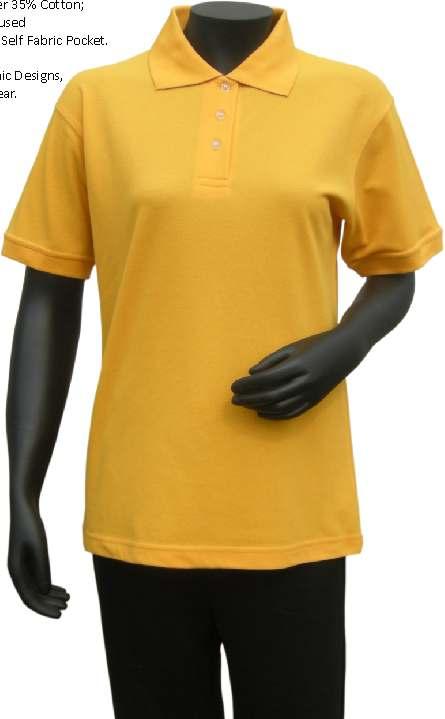 CPNH 1006 Half Sleeve Polo For Ladies Type: Slim-Fit Polo- Neck Colors: Red, Black, Navy, Yellow.