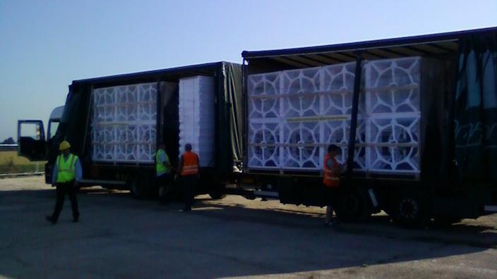 HBA tiles being delivered flat-pack 4 tiles total, plus ancillary