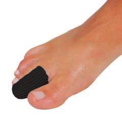on the bottom of the toe SI1622 - Gel Toe Protector Effective on ingrown toenails, corns, hammer toes, and tips Fully lined with