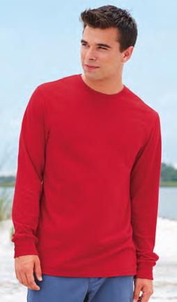 set-in 1x1 rib mitered V-neck collar with a clean neckline Colors:,, Admiral Blue, Athletic Heather, Cardinal, Charcoal Grey, Clover, Cyber Pink, Fiery Red, J.