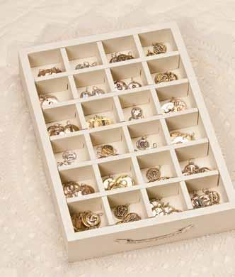 PD10 > treasures of love 24 section display box free with 855SET PD10 box has a silver plated banner engraved with Palas Jewellery.