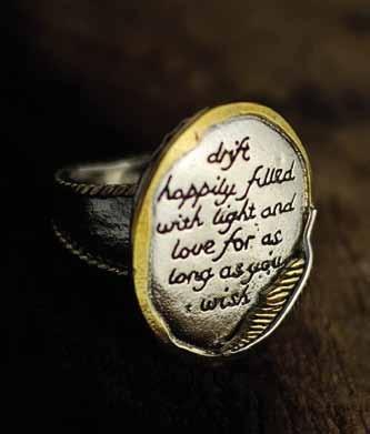 700 > drift happily filled with light and love for as long as you wish ring drift The combination of sterling silver and brass gives a beautiful relaxed