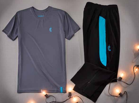 99 PREFERRED CUSTOMER SAVE 40% RUNNING PANTS Dark charcoal and teal pants with side zippered pockets for storage and ankle zippers for easy dressing over